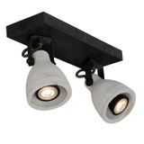 CONCRI-LED - Stropné bodové svetlo - LED stmievatelné - GU10 - 2x5W 3000K - Čierne