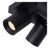 NIGEL - Stropné bodové osvetlenie - stmievanie do teplej farby - GU10 - 4x5W 2200K / 3000K - Čierne