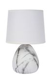 MARMO - Stolná lampa - priemer 16 cm - 1xE14 - biela