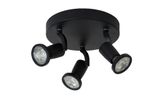 JASTER-LED - Stropné bodové osvetlenie - priemer 20 cm - LED - GU10 - 3x5W 2700K - Čierne