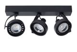 DORIAN - Stropné bodové osvetlenie - LED stmievanie do teplej farby - GU10 - 3x12W 2200K / 3000K - čierna