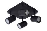 LENNERT - Stropné bodové osvetlenie kúpeľne - LED stmievatelná - GU10 - 4x5W 3000K - IP44 - čierna