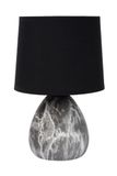 MARMO - Stolná lampa - priemer 16 cm - 1xE14 - čierna