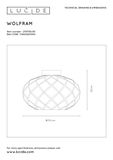 WOLFRAM - Prisadené stropné svetlo - priemer 30 cm - 1xE27 - čierna