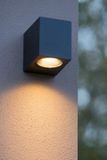 ZORA-LED - Nástenný reflektor pre vonkajšie požitie - LED stmievatelná - GU10 - 1x5W 3000K - IP44 - čierny