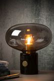 CHARLIZE - Stolná lampa - priemer 23 cm - 1xE27 - Dymovo sivá