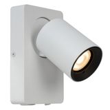 NIGEL - Nástenný reflektor - LED - GU10 - 1x5W 3000K - S USB zásuvkou - biely