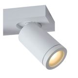 TAYLOR - Stropné bodové kúpeľňové svietidlo - stmievanie do teplej farby - GU10 - 2x5W 2200K / 3000K - IP44 - Biele