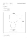 MARMO - Stolná lampa - priemer 16 cm - 1xE14 - biela