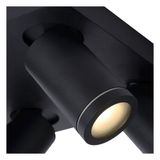 TAYLOR - Stropné bodové kúpeľňové svietidlo - stmievanie do teplej farby - GU10 - 4x5W 2200K / 3000K - IP44 - Čierne