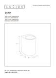 ZARO - Nástenný reflektor pre vonkajšie požitie - 1xGU10 - IP44 - biela