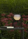 FJARA - Stolná lampa do exteriéru - priemer 17,5 cm - LED stmievatelná - 1x0,3W 3200K - IP44 - čierna