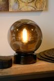 JORIT - Stolná lampa - priemer 20 cm - 1xE27 - Dymová šedá
