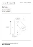 TAYLOR - Nástenný reflektor pre vonkajšie požitie - 1xGU10 - IP44 - čierna