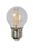 LED žiarovka - priemer 4,5 cm - LED stmievatelná - E27 - 1x4W 2700K - Priehľadná