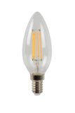 LED žiarovka - priemer 3,5 cm - LED stmievatelná - E14 - 1x4W 2700K - Priehľadná