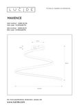 MAXENCE  - Prisadené stropné svetlo - priemer 46 cm - LED stmievatelná - 1x24W 3000K - 3 krokové stmievanie - čierna