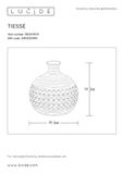TIESSE - Stolná lampa - priemer 19,6 cm - 1xE14 - Biela