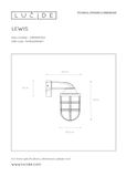 LEWIS - Nástenné svietidlo do exteriéru - 1xE27 - IP44 - Matné zlato / Pattina