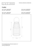 FJARA - Stolná lampa do exteriéru - priemer 17,5 cm - LED stmievatelná - 1x0,3W 3200K - IP44 - Hnedá