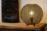 TAHAR - Stolná lampa - priemer 33 cm - 1xE27 - čierna