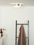 FRESH - Prisadené stropné osvetlenie do kúpeľne - priemer 27 cm - 1xE27 - IP44 - Brúsený Chróm