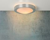 FRESH - Prisadené stropné osvetlenie do kúpeľne - priemer 27 cm - 1xE27 - IP44 - Brúsený Chróm