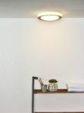 DIMY - Prisadené stropné osvetlenie do kúpeľne - priemer 28,6 cm - LED stmievatelná - 1x12W 3000K - IP21 - Drevo