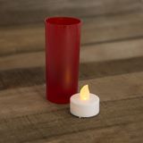 LED čajová sviečka, 11 cm červená alebo biela