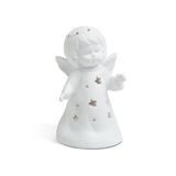 Vianočná dekorácia LED anjel - teplá biela - 8 cm - 4 druhy