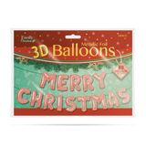 3D Vianočný &quot;Merry Christmas&quot; balón - ružové zlato