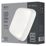 LED prisadené svietidlo Dori, štvorcové b. 18W neut.b.,IP54