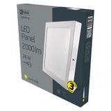 LED panel 300×300, štvorcový prisadený biely, 24W teplá b.