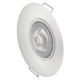 LED bodové svietidlo Exclusive biele, kruh 5W teplá biela
