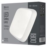 LED prisadené svietidlo Dori, štvorcové b. 24W n.b.,IP54