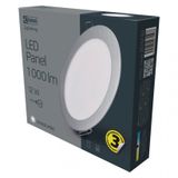LED panel 175mm, kruhový vstavaný strieborný, 12W neutr. b.