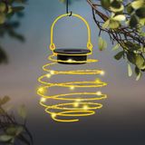 LED solárna špirálová lampa - teplá biela - 12  cm - žltá farba