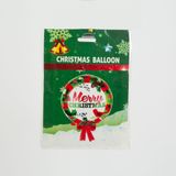 Vianočný balón - hliníková fólia - veniec - 64 x 49 cm