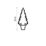LED vianočný stromček zasnežený, 52 cm, 3x AA, vnútorný, teplá biela, časovač