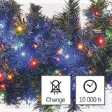 LED vianočná reťaz – ježko, 12 m, vonkajšia aj vnútorná, multicolor, časovač