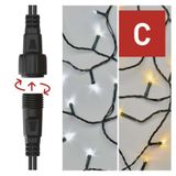Standard LED spojovacia vianočná reťaz, 10 m, vonkajšia, teplá/studená biela, časovač
