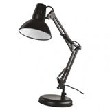 Lampa biurkowa DUSTIN na żarówkę E27, czarna