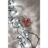 LED vianočná cherry reťaz – guličky, 48 m, vonkajšia aj vnútorná, studená biela, časovač