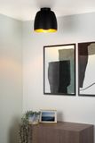NOLAN - Zapustené stropné svietidlo - priemer 24 cm - 1xE27 - Čierne