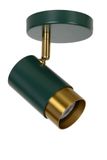 FLORIS - Stropné bodové svietidlo - priemer 10 cm - 1xGU10 - Zelené