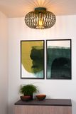 MANUELA - Zapustené stropné svietidlo - priemer 40 cm - 1xE27 - Zelené