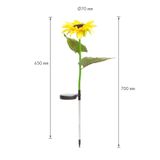 Zapichovací solárny kvet - teplá biela - 70 cm - 2 ks / balenie