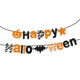 Halloweenska papierová girlanda - &quot;Happy Halloween&quot; - 3,5 m