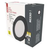 LED vstavané svietidlo NEXXO, kruhové, čierne, 7W, CCT