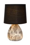 MARMO - Stolná lampa - priemer 16 cm - 1xE14 - čierna